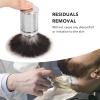 ANKROYU Men Lathering Brush, Aluminum Nylon Hair Barber Lathering Brush, Anti Slip Handle Beard Lathering Brush, Beard Foaming Brush for Men view 3