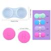 LICQIC Contact Lens Cases with Left/Right Caps, Contact Lenses Holder Box, Portable Leak-Proof Contact Lens Container for Home Travel Outdoor, 4 Colors view 2