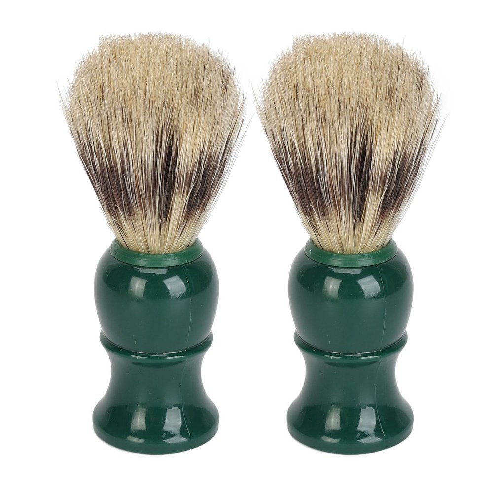 ANKROYU 2PCS Men Beard Foam Brush, Resin Handle Men Beard Foaming Brush, Lightweight Soft Hair Beard Foam Grooming Brush for Home Traveling