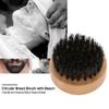 ANKROYU Beard Brush, Wooden Beech Shaving Brush, Soft Mustache Brush, Lightweight Beard Care Brush, Compact Beard Cleaning Brush for Cleaning Beard view 2