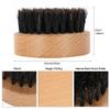 ANKROYU Beard Brush, Wooden Beech Shaving Brush, Soft Mustache Brush, Lightweight Beard Care Brush, Compact Beard Cleaning Brush for Cleaning Beard view 3