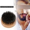ANKROYU Beard Brush, Wooden Beech Shaving Brush, Soft Mustache Brush, Lightweight Beard Care Brush, Compact Beard Cleaning Brush for Cleaning Beard view 4