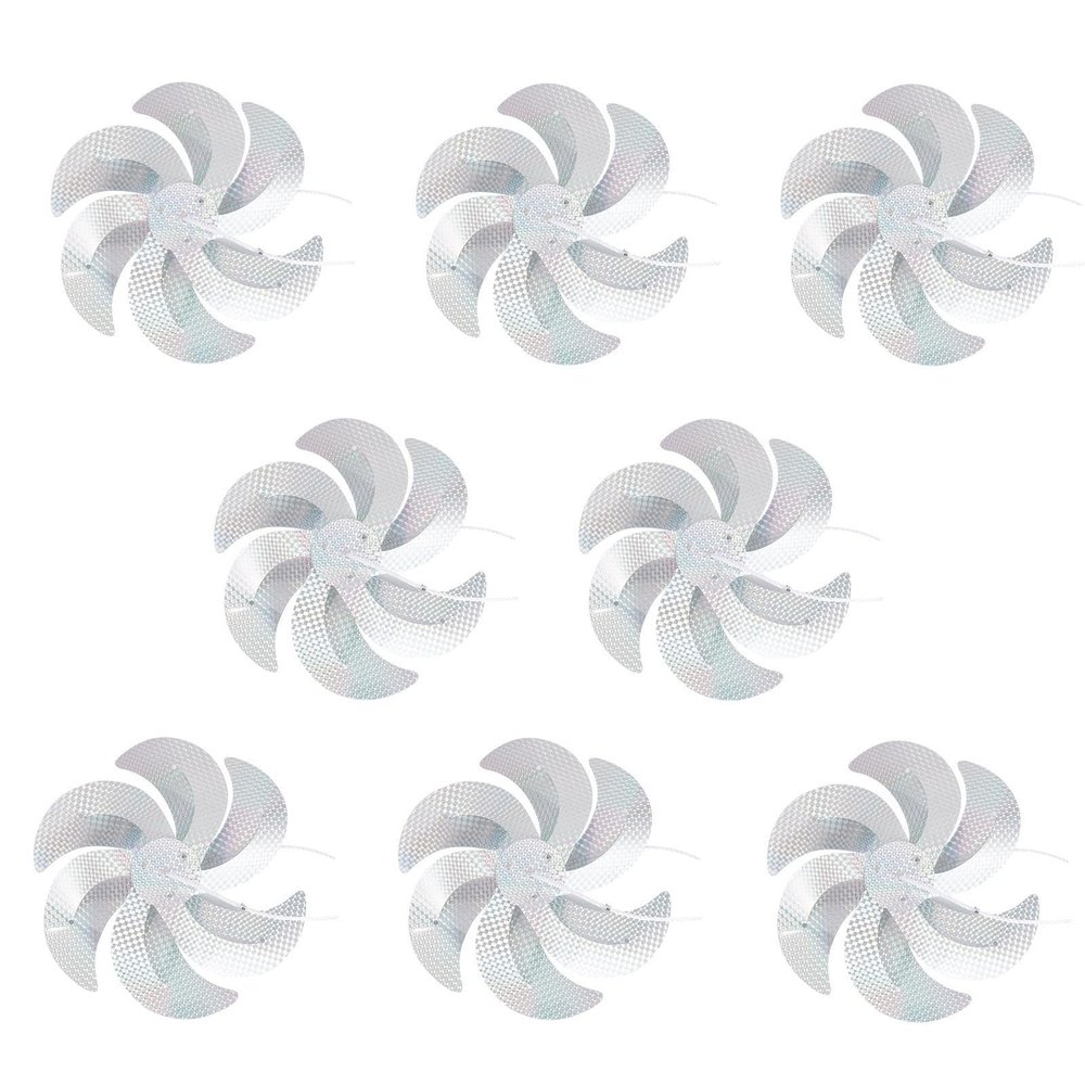 Bird repelent Pinwheels - Bird detrrent Tools, Garden Bird repelent | Reflective Pinwheel Spinners to Ward Off Birds, 8 Decorative Garden Windmills, Bird detrrent Devices for Lawn, Outdoor