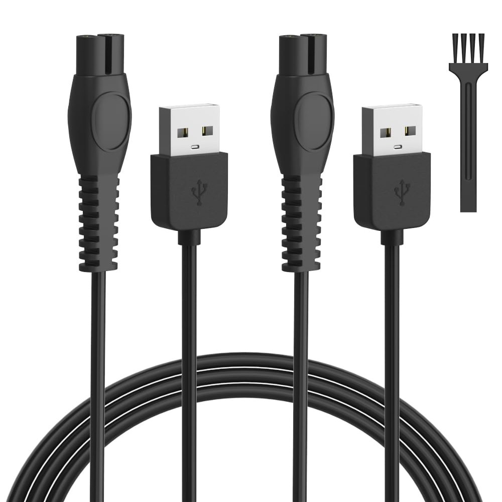 LIANSUM 2-Pack 5V Charger Cord compatible with Philips One Blade QP2724,QP2734, QP2824,QP2834,QP4631,QP1324, QP1924, MG5910, MG5920,S7887,QP4530, PQ888 USB Cable