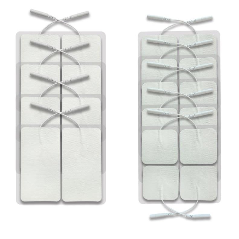 28PCS Tens Electrodes Replacement Pads Self Adhesive TENS Machine Pads 50x50mmx20pcs,50x100mmx8pcs,Used to Relieve Muscle Pain, Back and Joint Pain, Compatible with Most TENS Machines