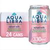 Aqua Libra Sparkling Water, Sugar Free Fruit Water, No Sugar, No Calories, Watermelon & Strawberry, 330 ml, Pack of 24 Cans view 1