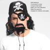ANKROYU Fake Beard, Plush Fabric False Beard, Reusable Beard Props, Multipurpose Fake Moustache, Self Adhesive Novelty Mustaches for Holiday Performances view 2