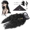 ANKROYU Fake Beard, Plush Fabric False Beard, Reusable Beard Props, Multipurpose Fake Moustache, Self Adhesive Novelty Mustaches for Holiday Performances view 3