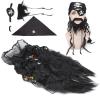 ANKROYU Fake Beard, Plush Fabric False Beard, Reusable Beard Props, Multipurpose Fake Moustache, Self Adhesive Novelty Mustaches for Holiday Performances view 4