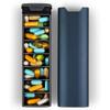 7 Day Metal Pill Organiser,Luxury Moistureproof Pill Box 1 Times A Day,Women Men Large Capacity Medicines Container for Vitamins/Fish Oil (Dark Blue)
