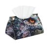 Abstract Bird with Orange Eyes Tissue Box Cover, PVC Leather Tissue Box Holder Napkins Box Covers for Home/Office/Car Decoration view 1