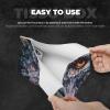 Abstract Bird with Orange Eyes Tissue Box Cover, PVC Leather Tissue Box Holder Napkins Box Covers for Home/Office/Car Decoration view 3
