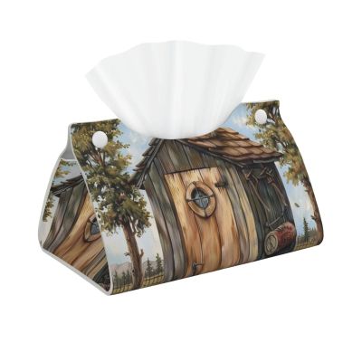 Outhouse Rooster Tissue Box Cover Tissue Box Holder Tissue Box Dispenser for Facial Tissue, Napkins, Dryer Sheets