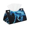 Blue Running Horse Tissue Box Cover Tissue Box Holder Tissue Box Dispenser for Facial Tissue, Napkins, Dryer Sheets view 1