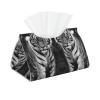 Wildlife Tigers Tissue Box Cover, Facial Tissue Holder, Decorative Napkin Dispenser Organizer for Car, Home, Office Accessories view 1