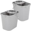 12L Mop Bucket & Wringer Multi Surface Plastic Bucket With Handle Floor Cleaning Tool 2.6 Gallons view 2