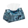 Blue Rose Tissue Box Cover, Tissue Box Holder, Facial Box Cover for Storage on Bathroom Vanity, Countertop, Bedroom Dresser view 1