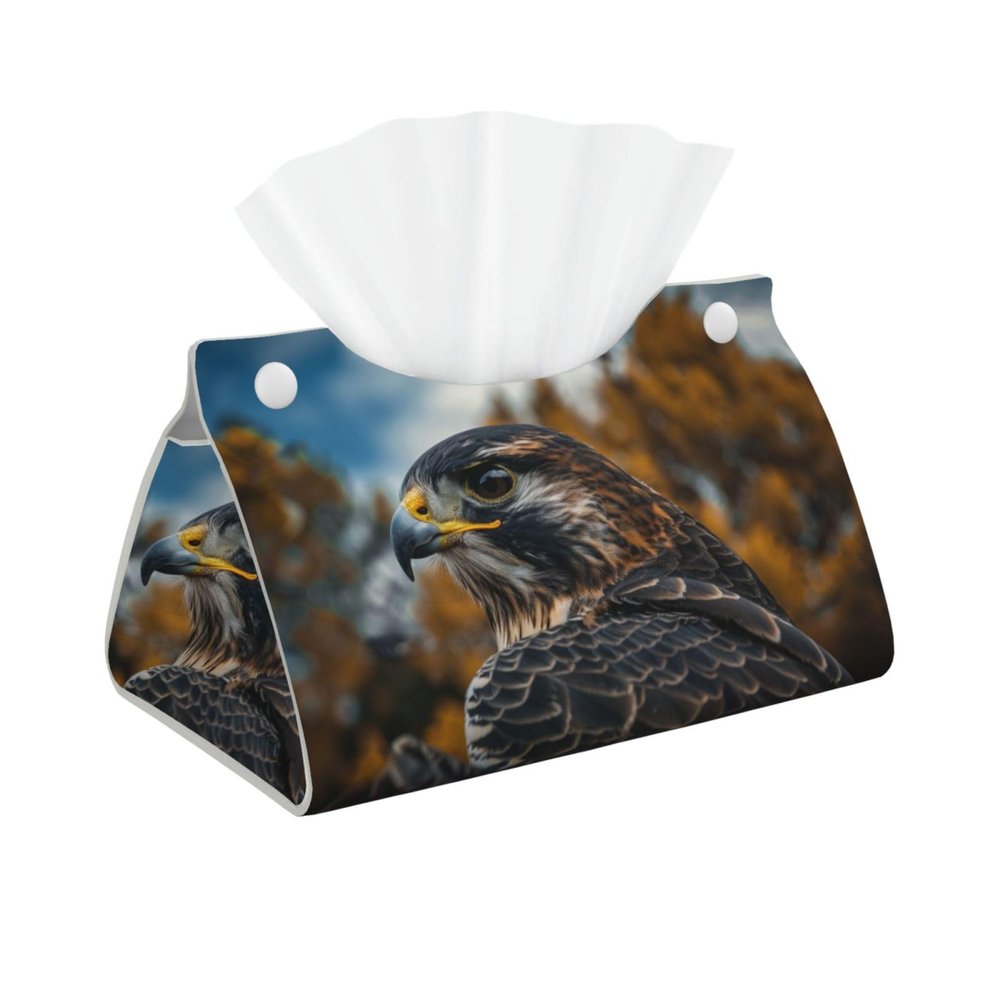 Eagle Bird with Trees Tissue Box Cover Tissue Box Holder Tissue Box Dispenser for Facial Tissue, Napkins, Dryer Sheets