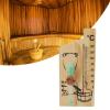 Sauna Thermometer Hourglass 15 Minute Sand Timer Golden Wood Temperature Gauge Wall Mount Sauna Accessory for Sauna Room view 2
