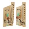 Sauna Thermometer Hourglass 15 Minute Sand Timer Golden Wood Temperature Gauge Wall Mount Sauna Accessory for Sauna Room view 3
