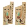Sauna Thermometer Hourglass 15 Minute Sand Timer Golden Wood Temperature Gauge Wall Mount Sauna Accessory for Sauna Room view 4