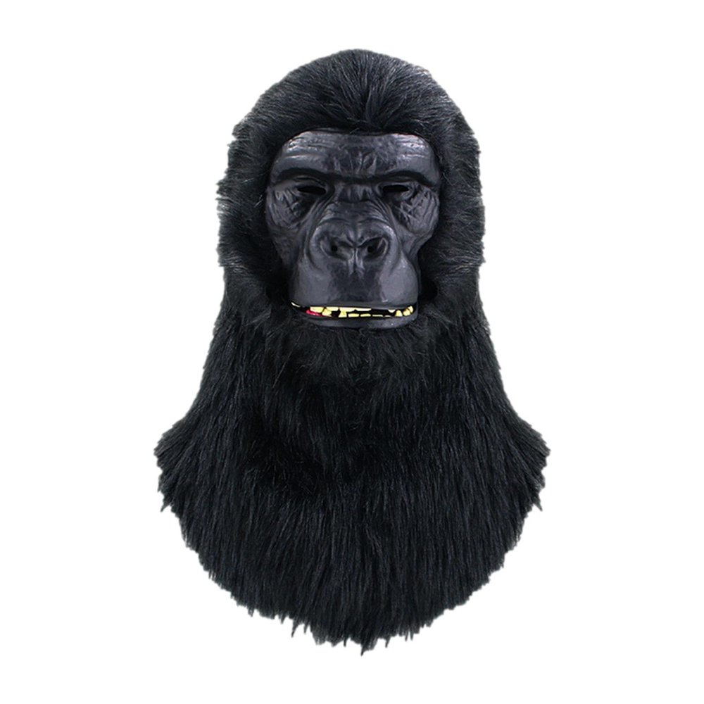 Gorilla Face Cover - Horror Cosplay Photo Props Gorilla Halloween Headwear | Scary Funny Full Masks Scary Halloween Latex Realistic Costume for Halloween Party