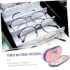Healvian Professional Contacts Holder Glasses Case Stand Portable Eyeglass Box for Household Contacts and Reading Glasses view 3