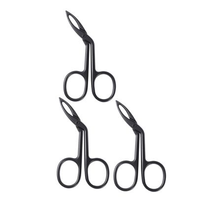 Beatifufu Eyebrow Tweezers 3pcs Stainless Steel Black with Slanted Tip for Precise Facial and Eyebrow Hair Removal Suitable for Daily Beauty Use