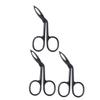 Beatifufu Eyebrow Tweezers 3pcs Stainless Steel Black with Slanted Tip for Precise Facial and Eyebrow Hair Removal Suitable for Daily Beauty Use view 1