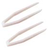 50 Pcs Mini Plastic Tweezers Contact Lens Clip Beauty Tweezers Makeup Tool Hair Removal Tweezers for Double Eyelid Stickers Hand ToolsWhite view 1