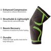 360 RELIEF Elbow Support for Men, Women, Kids, 2 Pack Compression Elbow Sleeve for Tennis, Golfers, Sports, Fitness, Gym, Weightlifting, Large, Green + Laundry Bag view 4