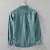 Spring Breathable Casual Long Sleeve Shirts for Men Clothing Linen Cotton Simple Turn Down Collar Soft EN8 XL view 2