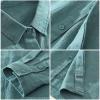 Spring Breathable Casual Long Sleeve Shirts for Men Clothing Linen Cotton Simple Turn Down Collar Soft EN8 XL view 4