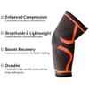 360 RELIEF Elbow Support for Men, Women, Kids, 2 Pack Compression Elbow Sleeve for Tennis, Golfers, Sports, Fitness, Gym, Weightlifting, Medium, Orange + Laundry Bag view 4