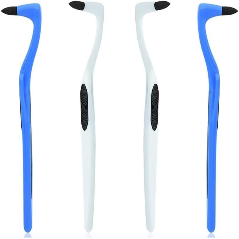 4PCS Tartar Remover Tooth Stain Eraser, Teeth Polishing/Cleaning Kit Removes Plaque & Impurities (White & Blue