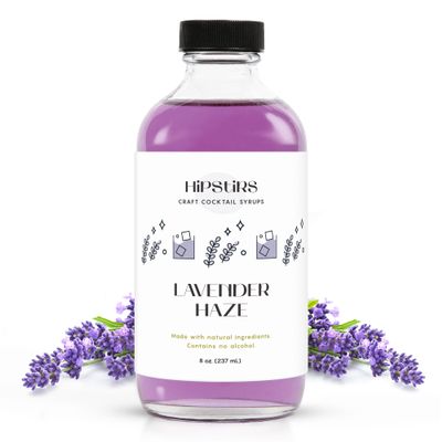 HipStirs Lavender Haze Syrup - Real Ingredients are in our Luxurious Lavender Syrup for Drinks - Using Natural Flavoring to keep your Cocktails Non-GMO, Gluten Free & Vegan (8 oz)