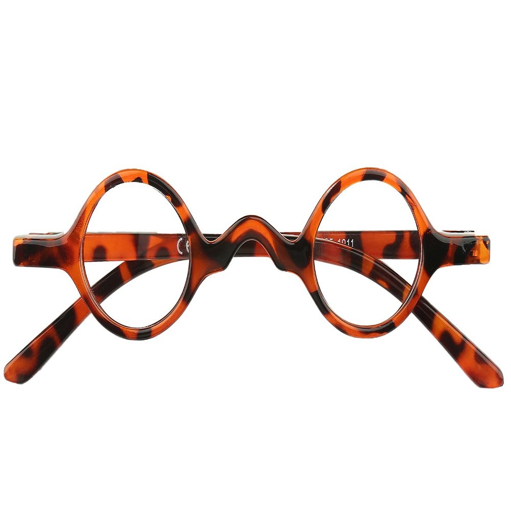 Agstum Cute Retro Readers Small Round Vintage Mini Reading Glasses with Spring Hinge