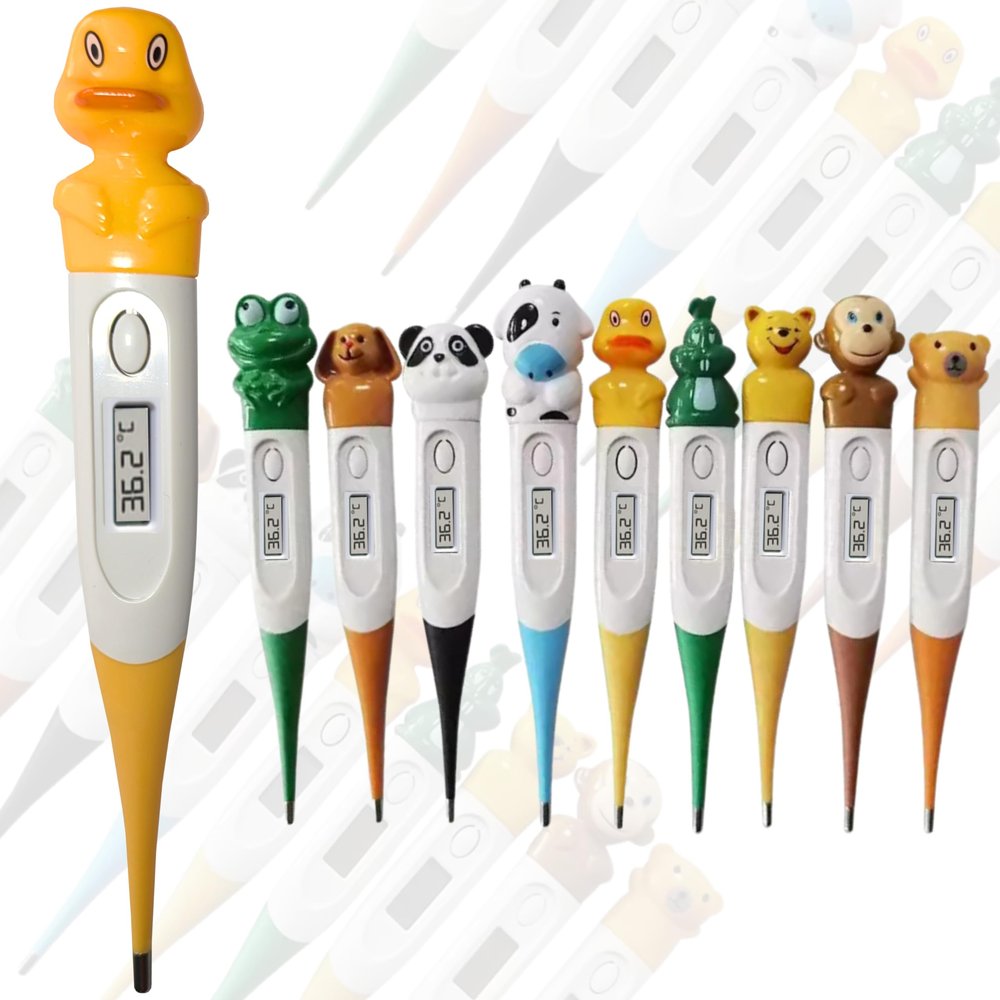 TradeProvider Digital Thermometers - Cute Cartoon Animal Panda Duck Cow Bear Frog Designs for Babies, Kids & Adults