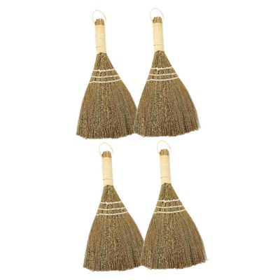 Healvian 4pcs Broom for Desktop Cleaning Manual Broom Short Handle for Desk Dust Removal Home Office Cleaning Supplies for Everyday Use