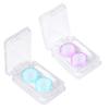 Healvian 2pcs Compact Lens Case for Your Eyes Blue Contacts Lenses Storage Box Cleaning Kit view 1