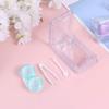 Healvian 2pcs Compact Lens Case for Your Eyes Blue Contacts Lenses Storage Box Cleaning Kit view 3