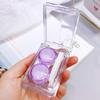 Healvian 2pcs Compact Lens Case for Your Eyes Blue Contacts Lenses Storage Box Cleaning Kit view 4
