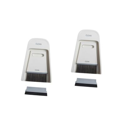 Healvian 2pcs Desktop Dustpan and Mini Broom Practical Household Multifunctional Cleaning for Home Office Grayish