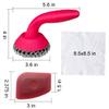 Cast Iron Scrubber with Pan Scraper & Towl, 316 Chainmail Scrubber with Long Handle, Upgraded Chain Mail Scrubber Cleaner for Grill Pan Skillet Wok Carbon Steel Dutch Oven Metal Brush (Red) view 4