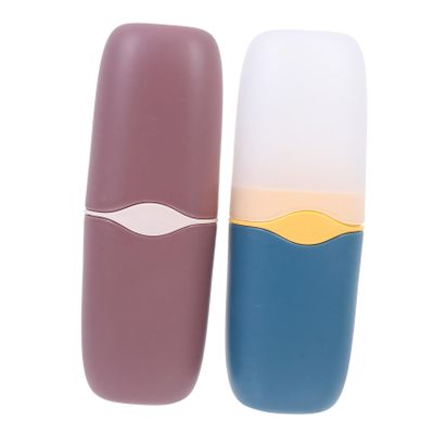 BCOATH 2pcs Practical Travel Toothbrush Cup Toothpaste Storage Cup for Home Travel