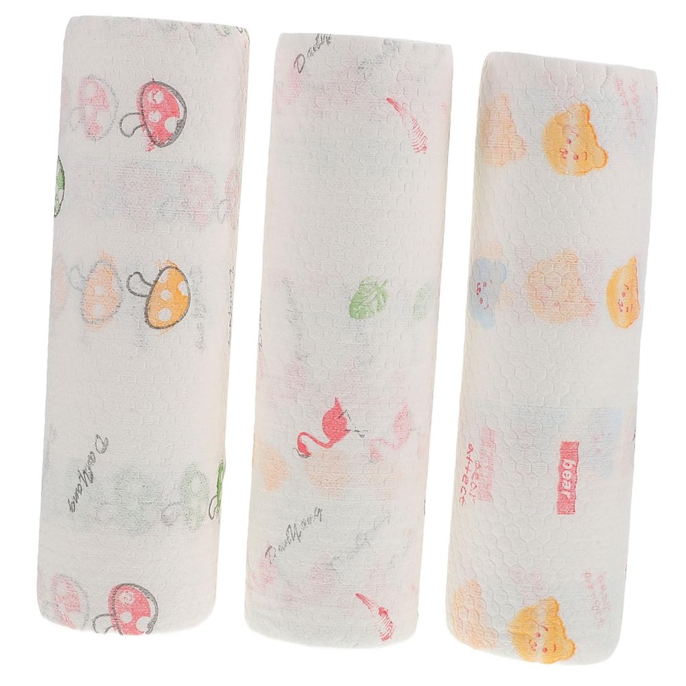 BCOATH Oil Absorption Roll Paper Printed Kitchen Wiping Paper Napkin for Dining Table Random Style
