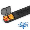 FUZVOL Pill Boxes Weekly Pill Organiser 7 Day 1 Times A Day for Hold Medication Vitamins Fish Oil Supplements, Travel Friendly Pill Containers for Outdoor Black view 1