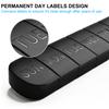 FUZVOL Pill Boxes Weekly Pill Organiser 7 Day 1 Times A Day for Hold Medication Vitamins Fish Oil Supplements, Travel Friendly Pill Containers for Outdoor Black view 2