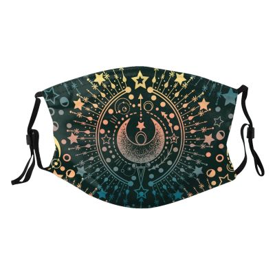Reusable Cloth Face Mask,Mystical And Magical Pattern Adult Washable Face Cover With Adjustable Earloops Nose Wire