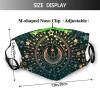 Reusable Cloth Face Mask,Mystical And Magical Pattern Adult Washable Face Cover With Adjustable Earloops Nose Wire view 2